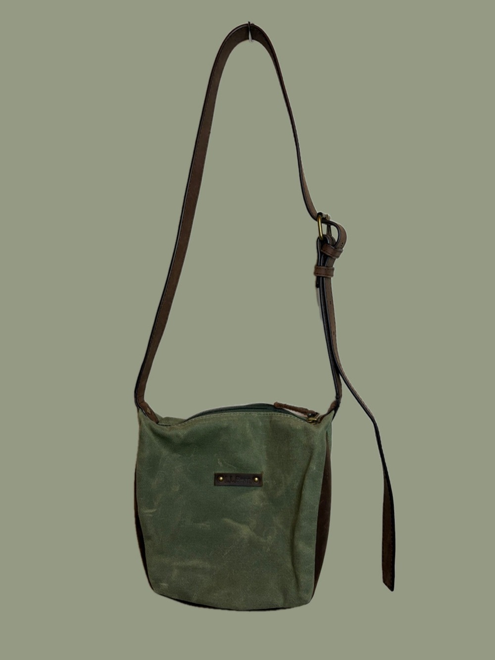 🥝Vintage Canvas & Leather Crossbody Pouch Bag🥝